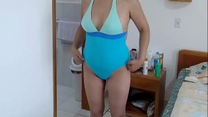 At the beach, my beautiful stepmother masturbates and lets me film her.