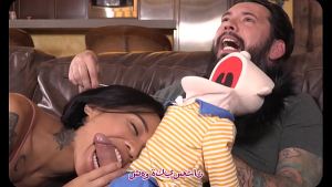 Sucking the toy’s cock