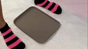 Peeing in strawberries and trampling them with my beautiful feet