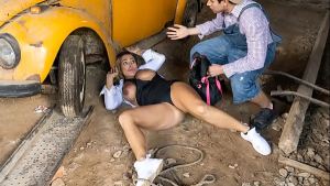 Lost MILF Finds a Small But Young Cock to Fill Her Up on Her Detour