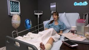 Horny Big Tits MILF Masturbates On Hospital Bed – Gives Stranger Handjob Cum On Tits