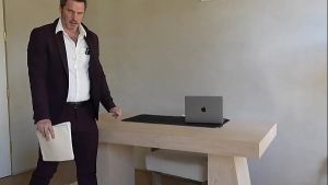 Office Boss Solo Tommy Wood Jerking his Cock Huge Cumshot