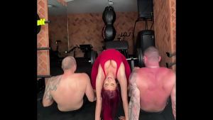 Backstage from gym flashing and before the scene with Atlanta Moreno and Maximo Garcia