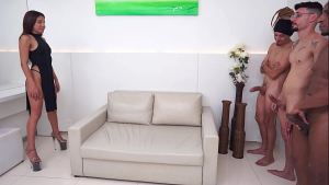 Bianca Dantas, brazilian nymph picked up at the beach for 3 huge dicks treatment (DAP, TAP, Anal, 3on1, 0% pussy, monster cock) OB535