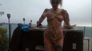 Babes having fun in hot tub