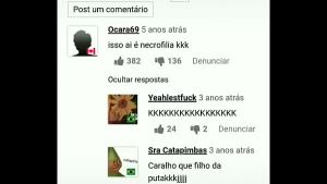 Comentários estranhos e engraçados do Xvideos