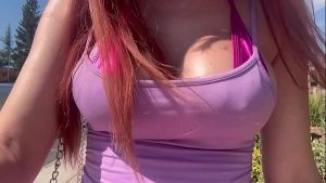 Big Tits Milf Artemisia Love Walking outdoor big tits close up sesh