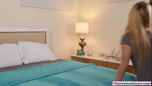 Lesbian milf lawyer fucking her client’s teen stepdaughter