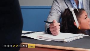 BRAZZERS – Professor Mick Blue And Student Hollywood Cash Give Ryan Reid A Hardcore DP Lesson