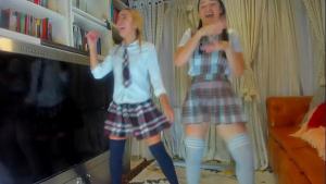 Isabella and Channel dance after class