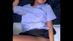 18yo Thai student fucked un school uniform by a foreigner and get a huge facial