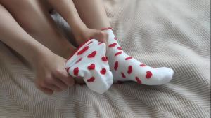 My cute socks are perfect for playing with his dick, oh yes!