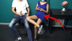 Guy Pulls out his Cock in Dentist Waiting Room | Dick Flashing Public and She Liked!