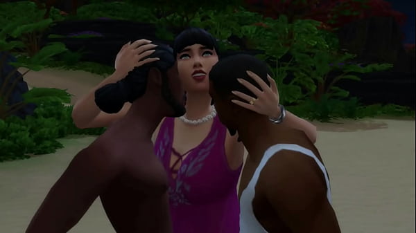 Latina being smashed by homeless in a beach because she lost direction