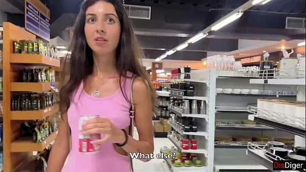 Cumwalk in Public Supermarket – Facial Fetish Outdoor Blowjob