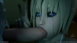 Kingdom Hearts ~ Riku x Naminé: Roughest Sloppiest BJ ~ MasterDan