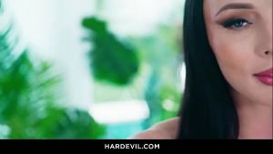 Indica Marie seductively sucks Jonni’s big cock.