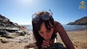 Big Ass spanish girl fucking on the beach
