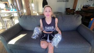 Cheerleader is ready for step daddy