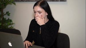 Sex Slave Gives Us Her Throat to Fuck with Our Huge Cocks