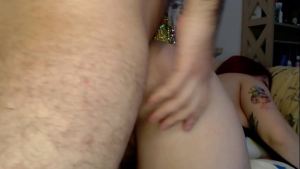 Tattoed slut doing Rough ATM and farts with Creampie Swallow