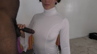 Big Load Pours Out Leia’s Mouth After Intense Aheago Tug Job