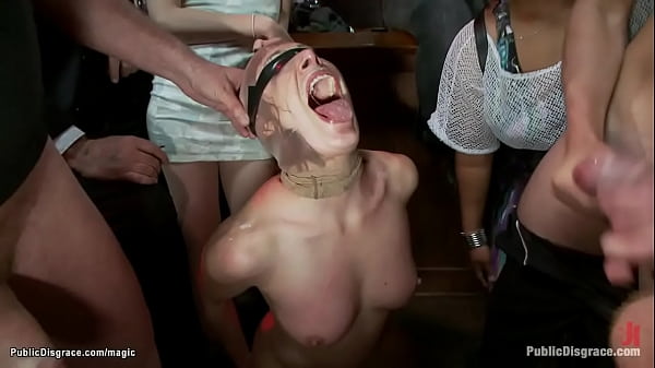 Ginger slut ass fucked in public