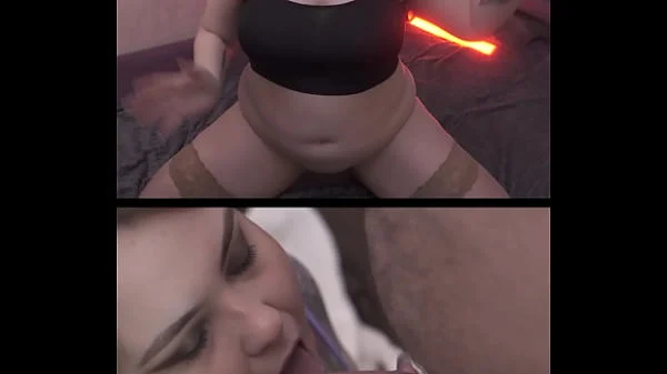 Pretty woman dancing before sex