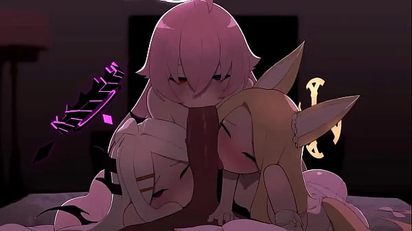 Blue archive – Threesome with sensei