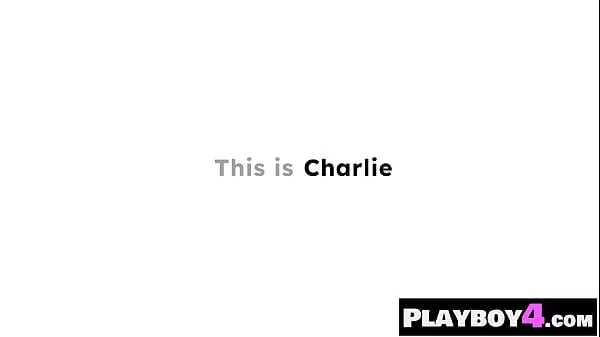 Solo blonde pornstar Charlie Forde and horny MILF masturbated for Playboy