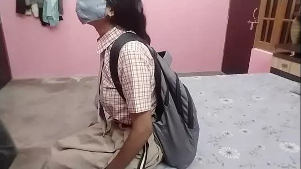 The cute sexy school girl blowjob and hardcore Doggy Style Sex with big cock