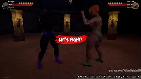 Mandingo VS Karen Krash (Naked Fighter 3D)