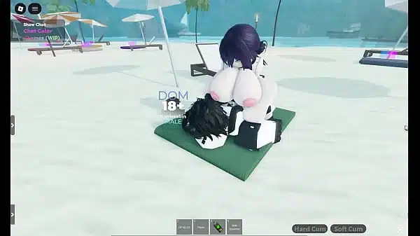 Reze fucked and milked in a roblox condo