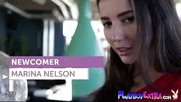 Smoking hot Ukrainian newcomer Marina Nelson stripping and posing naked