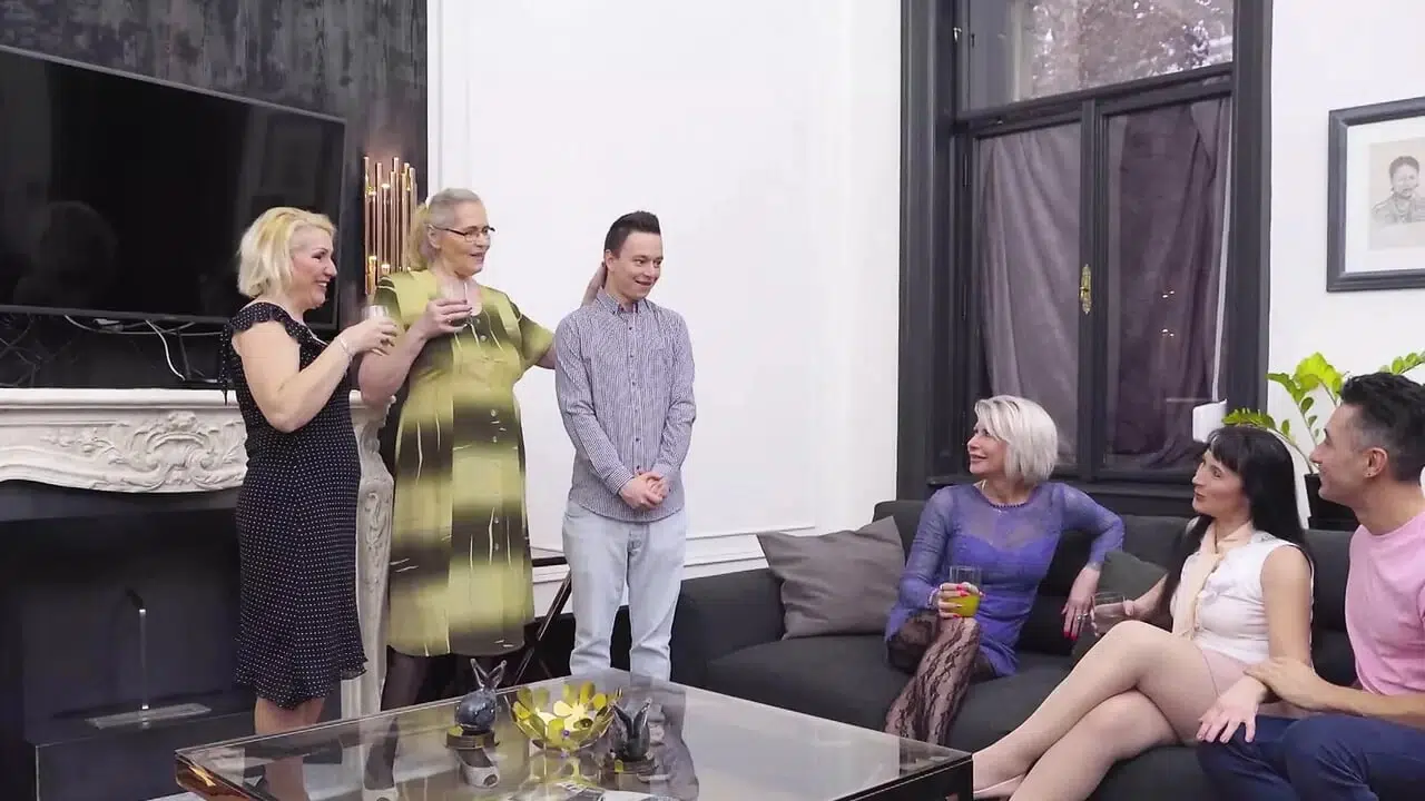 Anal group sex with matures and boys