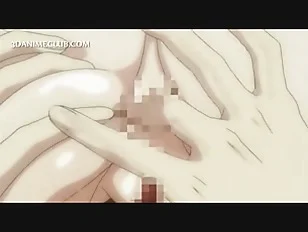 Blonde hentai girl rubbing her pussy gets fucked hard