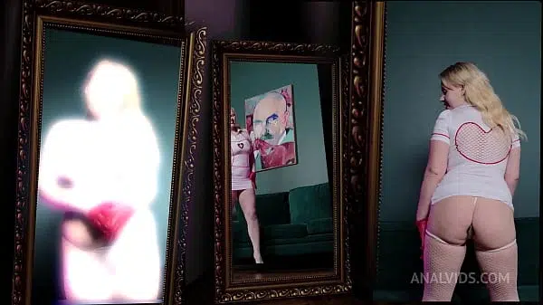 NEW Chubby Albino – MC Nicole Gets Two Anal Orgasms! Double pussy   DP, slaps, spit, ass licking, hard NRX090