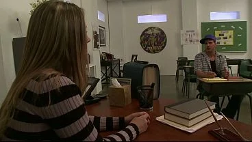 The busty teacher found a reliable way to deal with the class clown