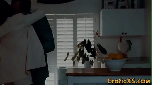 Tongued babe blows huge cock