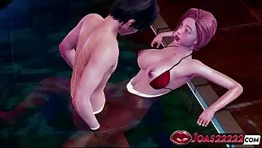Hot Korean Yuuki in Pool Hentai – Experience Underwater Sex in Missionary Pose, Intense Jumping on Big Dick with Close Up Pussy Views, and Anal Piledriver Ending with Creampie