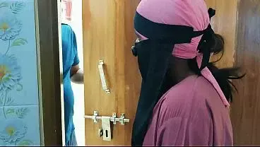 Step-sis hot hijabi collage friend fuck in my room