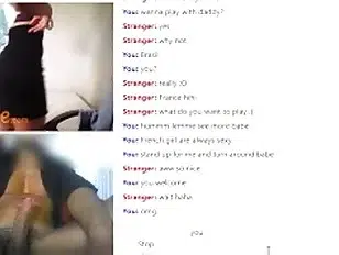 Young french woman with amazing body and blue hair makes me cum on Omegle