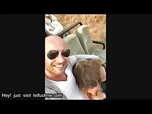 cumshot dirty  thot sucking dick and swallowing cum publicly in front of others in safari creampie anal mature