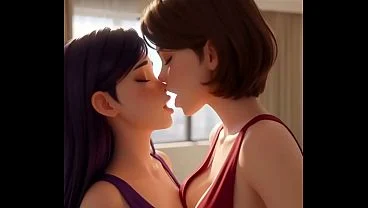 Helen parr x Violet parr lesbian compilation 2 (AI Generated)