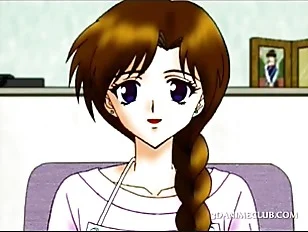 Hentai  rubbing her bald quim in the shower