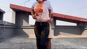 Holi Celebration with Hot Saali hindi sex video