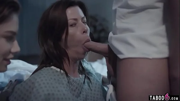 Huge boobs troubled MILF in a 3some with hospital staff