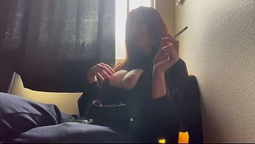 Italian Big tits Milf Artemisia Love smoke fetish session