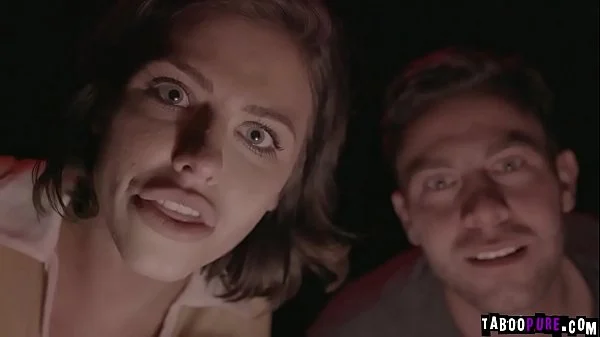 Man drops to his knees to enter while the woman crawls underneath him!