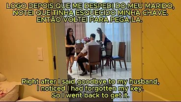 Minha esposa me pegou fodendo a empregada